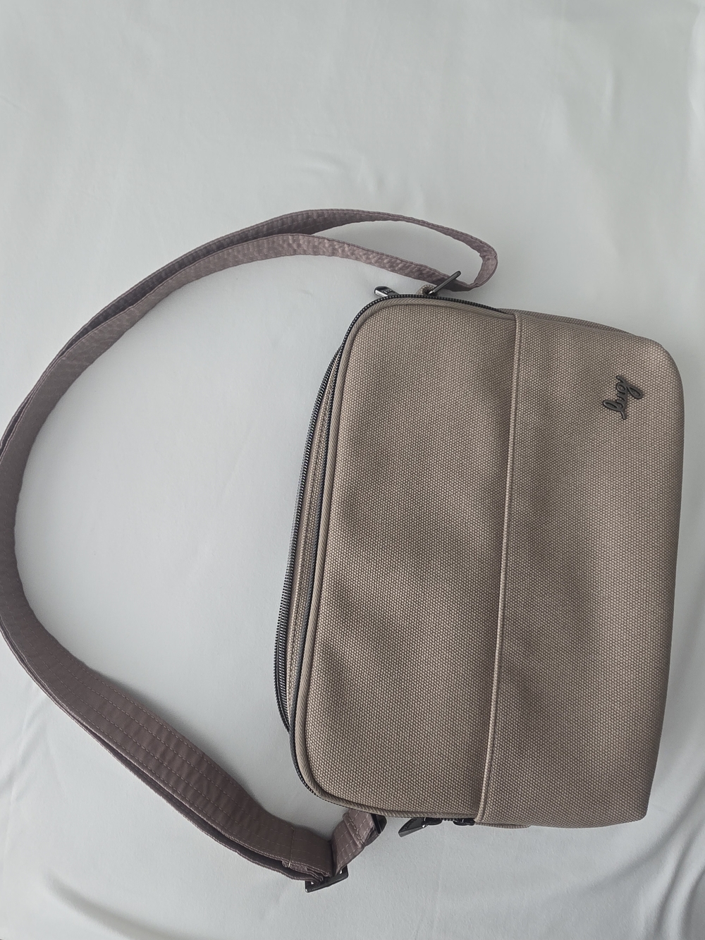 Taupe Crossbody Messenger Bag - Lug